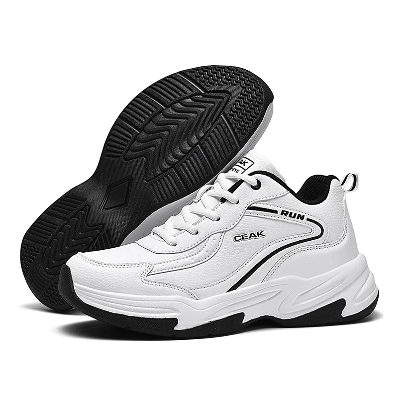Men's Plus-Size Light Casual Sneakers Four Seasons New Breathable Soft-Sole Non-Slip Outdoor Running Shoes Student Sports Shoes