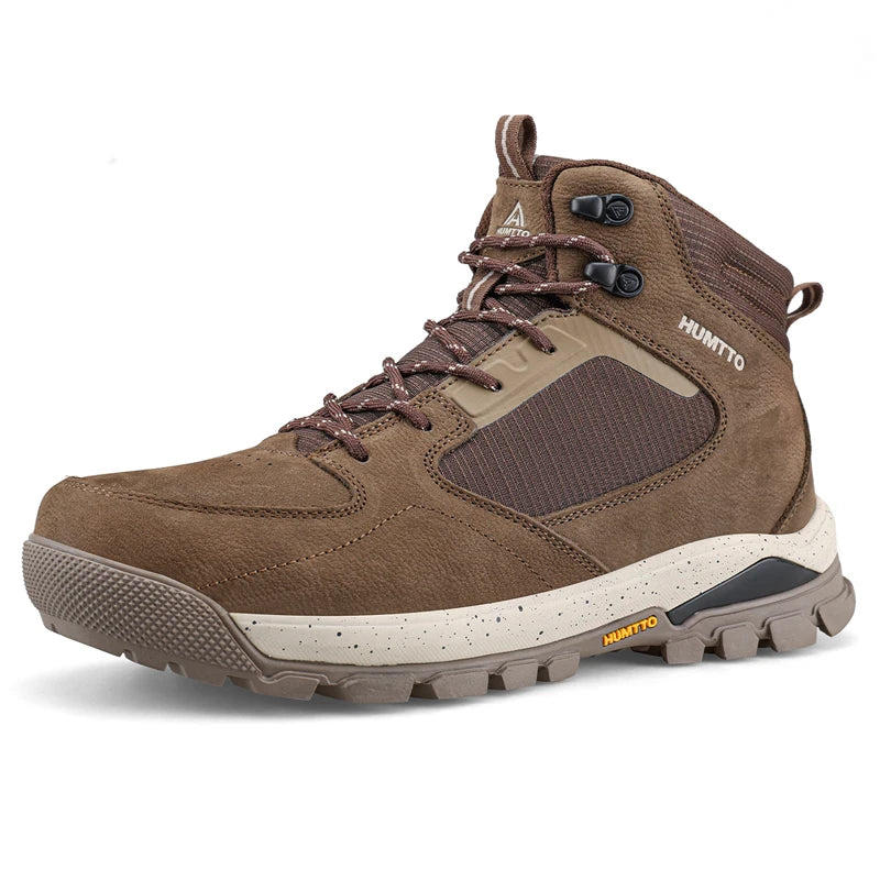 HUMTTO Mens Hiking Boots Breathable Sneakers for Man Outdoor Sneakers Genuine Leather Men Sports Shoes Winter Wool Trekking Shoe