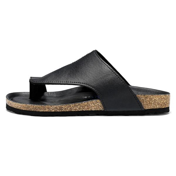 Summer Plus Big Size 48 49 Cork Slippers Men Women Clogs Flip Flops Microfiber Leather Casual Sandals Unisex