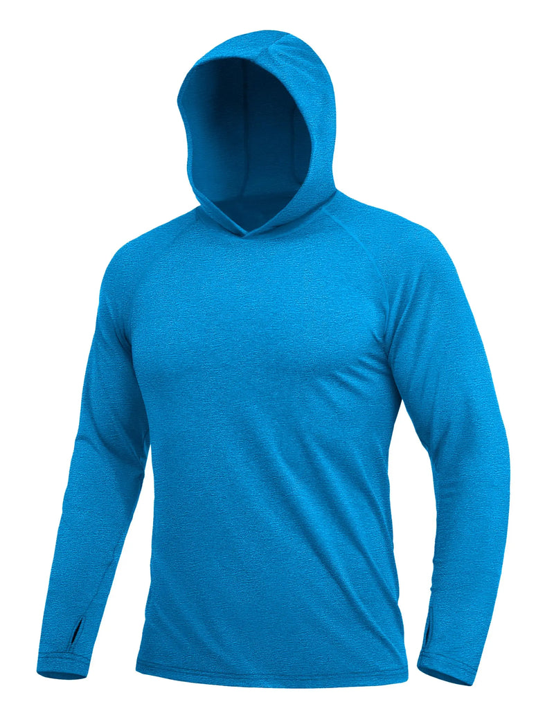 TACVASEN UPF 50+ Sun Protection Hoodie Shirts Men's Long Sleeve T-shirts Lightweight Quick Dry Pullovers Swim Fishing Tee Tops
