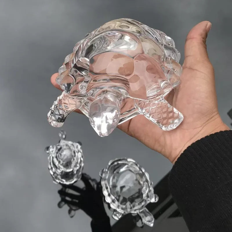 1/2PCS Mini Crystal Tortoise Statue - Chinese Lucky Charm Ideal for Home, Bedroom,Office Decor, Festive Holiday Decoration