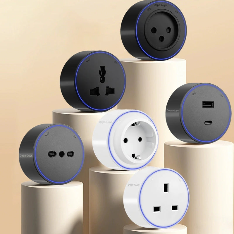 Induction lamp Wall Power Track Socket EU/FR/Russian/Israel/Italy Office Electric Socket Removable Adapter Plug UK Universal USB