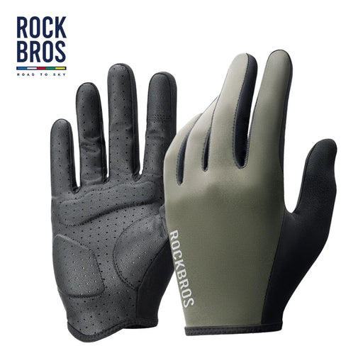 ROCKBROS ROAD TO SKY Cycling Gloves Full Finger Bicycle Gloves MTB Bike Men Women Gym Motorcycle Riding Breathable Bike Gloves