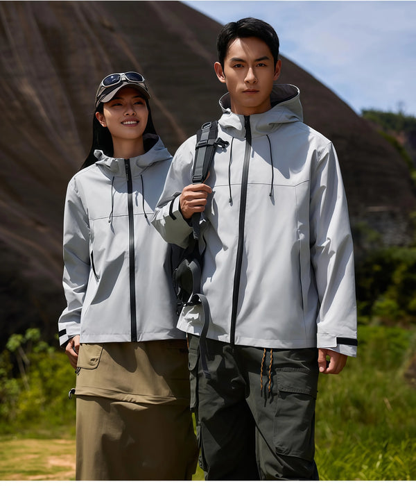 Camping Windproof loose Jackets couple Clothing Unisex Outdoor Waterproof Jacket Autumn thin Breathable outdoor travel