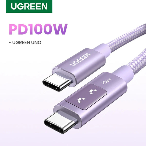 UGREEN Multicolor 100W 60W USB C Cable PD Quick Charge 3.0 4.0 Type C to C Charger Cord for Laptop iPhone 17 Samsung S25 Xiaomi