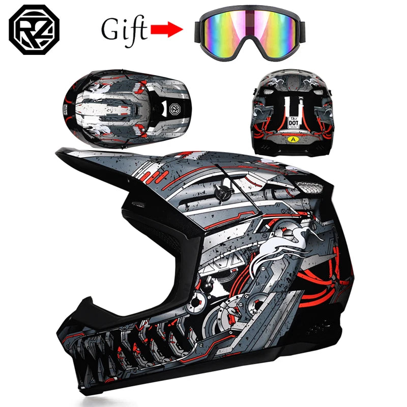 ORZ Motorcycle helmet children off-road helmet bike downhill AM DH cross helmet capacete motocross casco