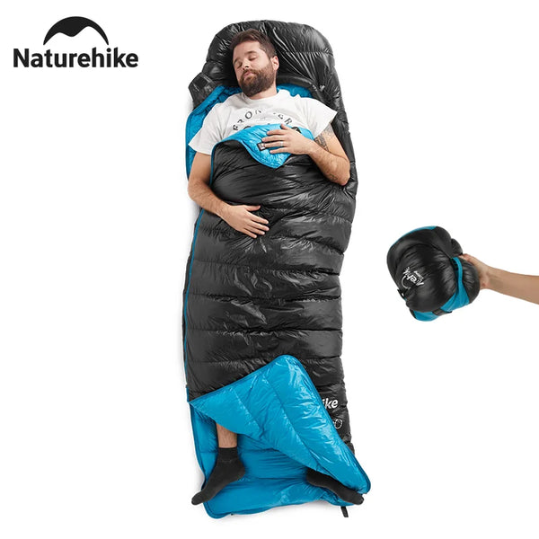 Naturehike Sleeping Bag CW400 Ultralight Thickened Duck Down Warm Winter Sleeping Bag Outdoor Travel Hiking Camping Sleeping Bag