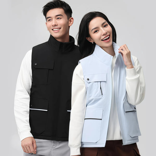 Customized high-end work uniforms for enterprises with LOGO multi-pocket wear-resistant cheongsam-style blouses causal fashion
