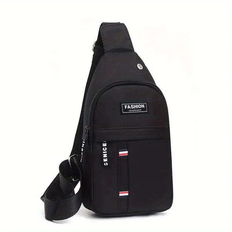 1pc Men's Crossbody Chest Bag Large-capacity Multifunctional Backpack for Travel Sport Camping Phone Charging Sling Bag.