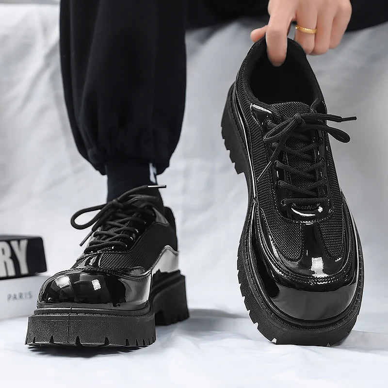 Business Leather Shoes Four Seasons Men's Casual Dress Shoes Soft Sole Safety Shoes Plus Size Fashion Leather Shoes Working Shoe