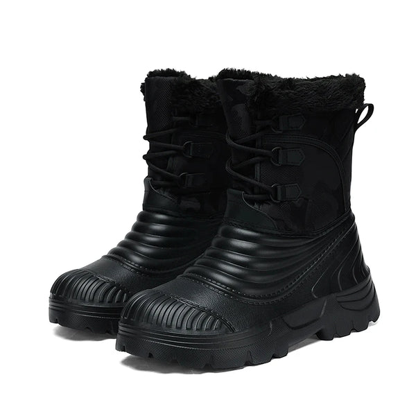 Plus Big Size 49 50 51 Waterproof Snow Boots for Men Rainforest Boots Jungle Wide Toe Box High Top Shoes Plush Super Warm Winter