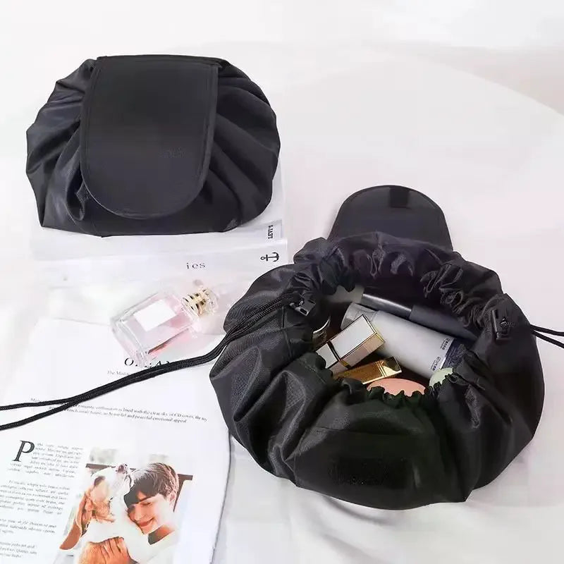 1pc Women Drawstring Cosmetic Bag Travel Storage Makeup Bag Portable Waterproof Toiletry Case,Washing Bag Makeup Pouch Bags