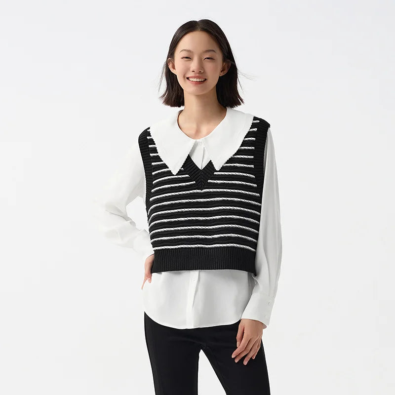 Semir Chic Shirt Big Lapel Chiffon Camisole Cute Loose Elegant Women Two Piece Set Top 2026 Spring