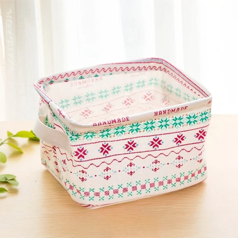1pc Folding Storage Basket,Desktop Organizer,Storage Container,Shelf Baskets,Miscellaneous Items Organizing Box.storage bags