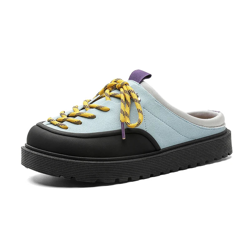 Men's Hiking Outdoor Casual Shoes Summer Soft Sole Anti-Slip City Walking Shoes Fashion Youth Comfort Sports Slip-On Slippers