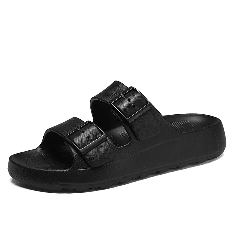 Summer Adjustable Slides Slippers For Men Thick Sole Bottom Platform Slippers EVA Soft Slippers Lightweight