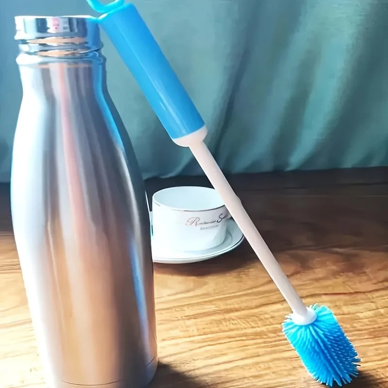 1pc Long Handle Cleaning Brush, Non-Slip Grip for Narrow Bottles, Durable Plastic Brush for Hard-to-Reach Areas, Bottle Cleaner