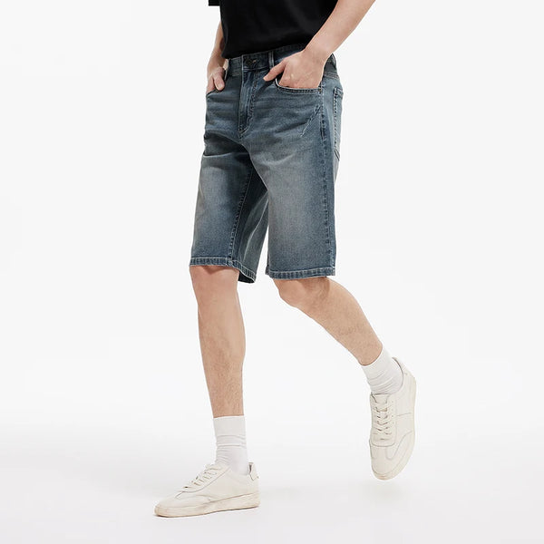 ខោបុរស Semir ខោ Denim ប្រវែងជង្គង់ បែប Vintage លាងជើងត្រង់ ខោខ្លីធម្មតា ស្លៀកបានច្រើនយ៉ាង ម៉ូដរដូវក្តៅ ឆ្នាំ២០២៦ អាវធំ ស្លៀកប្រចាំថ្ងៃ