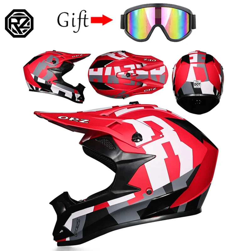 Professional Racing Motocross Helmet Off Road Helmet Motorcycle Off-Road Cartoon Childrenr ATV Motorcycle MTB Helmet