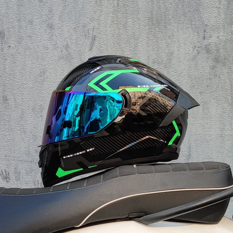 DOT approved motorcycle helmet racing full face helmet capacete double lens locomotive off-road helmet cascos para moto