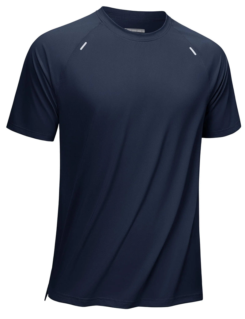 TACVASEN Lightweight Athletic T-Shirt Mens Quick Dry Stretch Mesh Shirts Recyclable Polyester Tops Running Workout Gym Shirt Tee