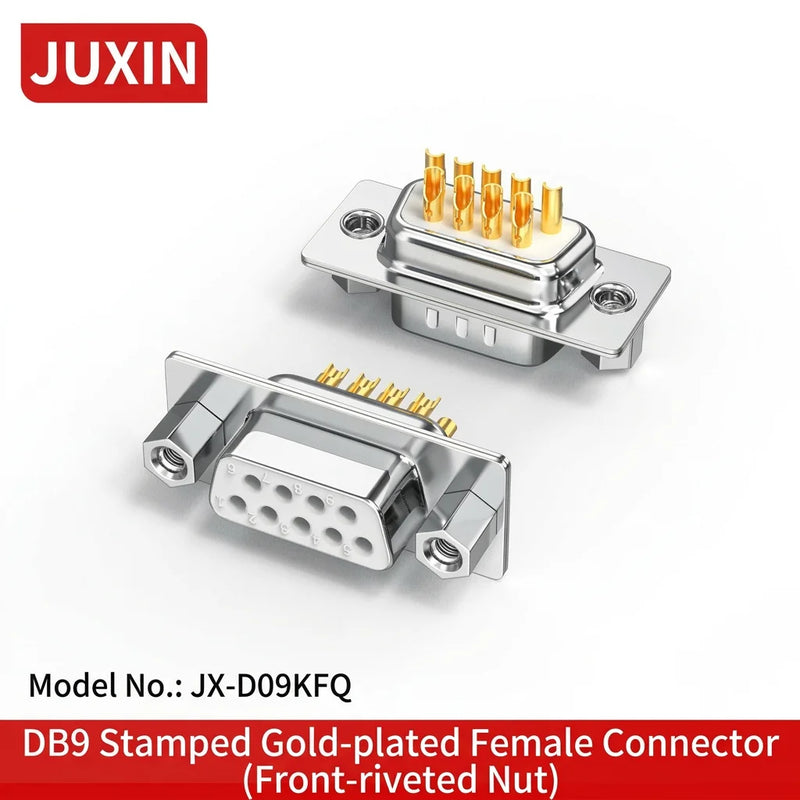 DIVEDEER DB9 Male & Female Connectors 9-Pin RS232/485 Serial Port Adapter COM Port Plug for PLC