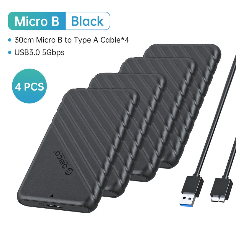 ORICO MicroB USB3.0 2.5" External Storage HDD Case SATA 5Gbps HDD SSD Hard Drive Enclosure Support UASP for PC Laptop