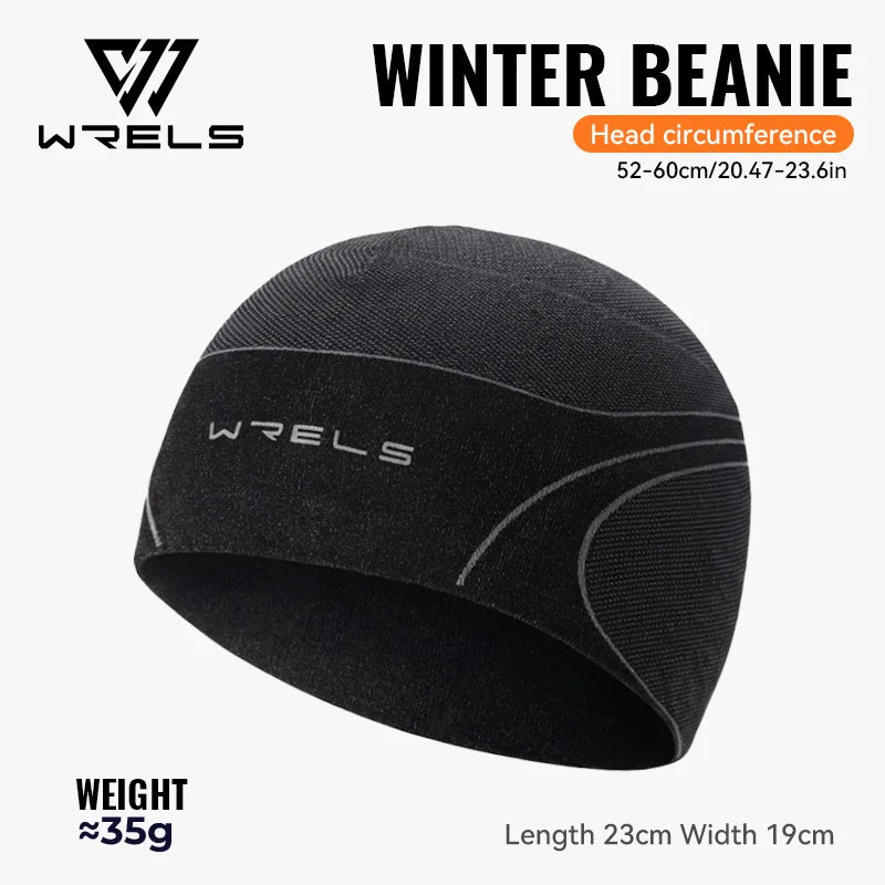 WRELS Winter Helmet Liner Skull Cap Thermal Hat Beanie Cycling Under Liner Watch Cap Beanie Lightweight Running Skull Hat