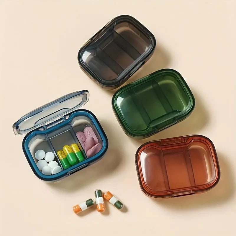 1pc Portable Mini Pill Box for Morning, Noon, And Night, Sealed Medicine Storage for One Week, On-The-Go Medicine Organizer