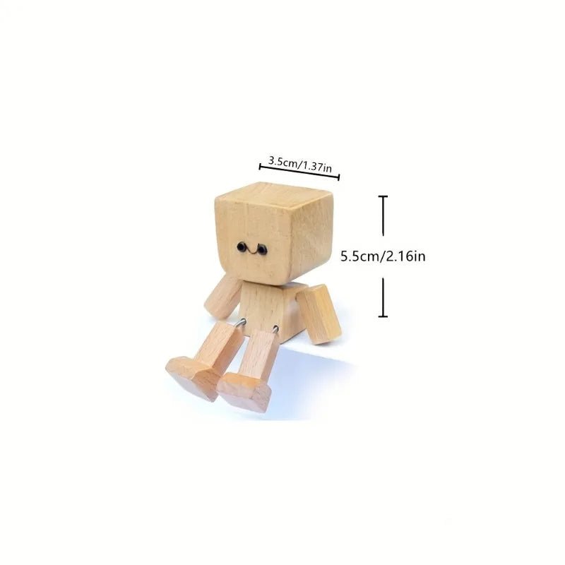 1pc Shaking Wooden for Man,12 Vivid Expression Accessories/Desktop, Bookshelf, Car Decorations,As a holiday gift.desk decoration