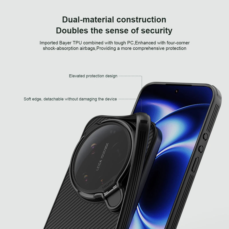 NILLKIN For Xiaomi 17 Ultra Magsafe Case CamShield Prop With Lens Protection Magnetic Wireless Charging Cover For Mi 17 Ultra