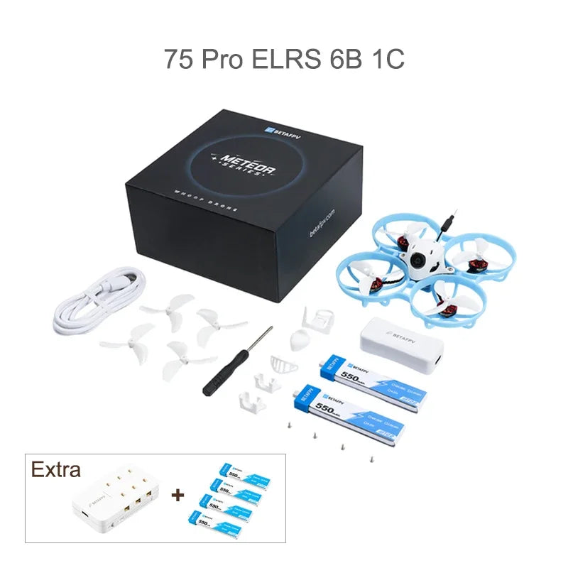ដ្រូន RC BETAFPV Meteor75 Pro Brushless Whoop Quadcopter ខ្នាតតូចឆ្លាតវៃ FPV ឆ្នាំ ២០២៦