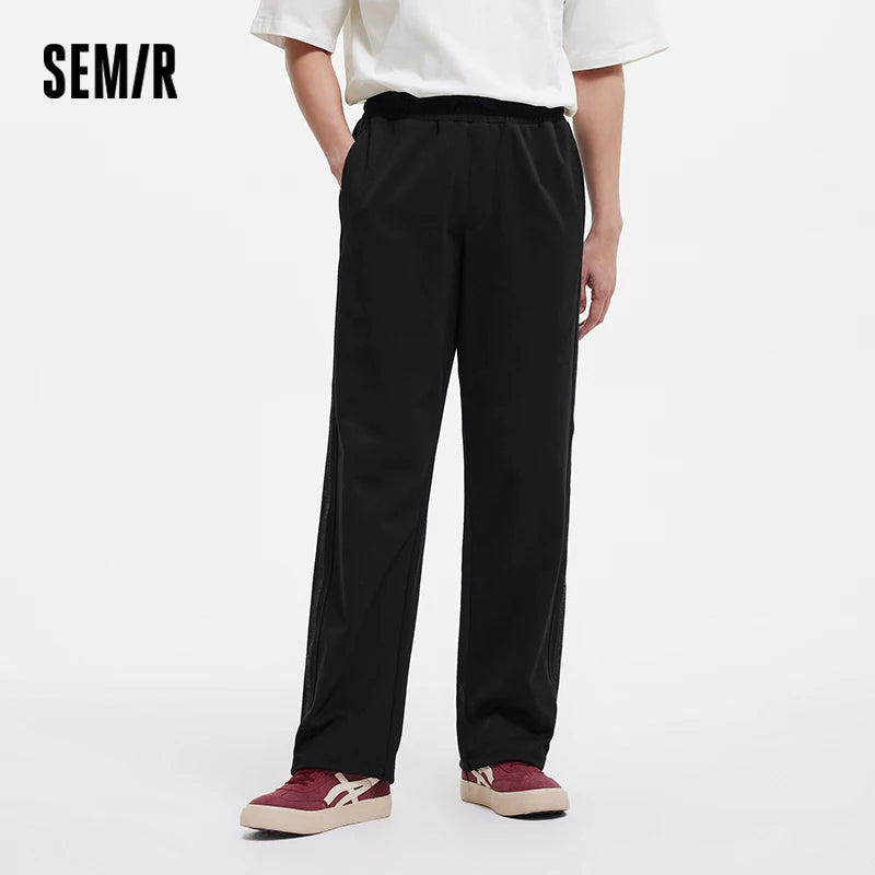Semir Men Pants Knitted 2026 Textured Loose Fit Straight Wide Leg Urban Casual Everyday Style Soft Comfortable Daily Wear