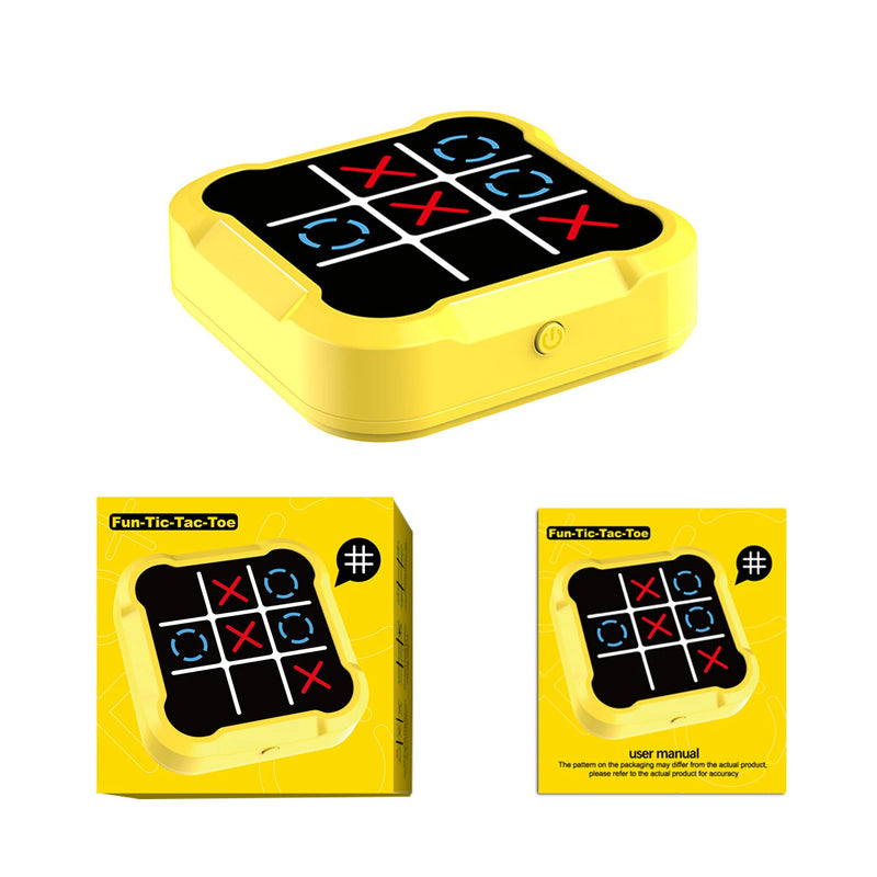 ម៉ាស៊ីនហ្គេម Tic Tac Toe ចល័ត - ល្បែងផ្គុំរូបអេឡិចត្រូនិចសម្រាប់មនុស្សគ្រប់វ័យ ប្រដាប់ក្មេងលេងធ្វើដំណើរជាមួយនឹងការហ្វឹកហាត់ការចងចាំ និងអំណោយ Montessori
