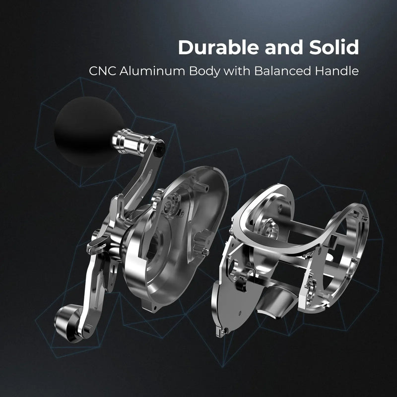 Piscifun Alijoz Alinox 300 Baitcasting Reel 15KG Max Drag 9Bearings Aluminum Frame Freshwater Saltwater Fishing Reel Low Profile
