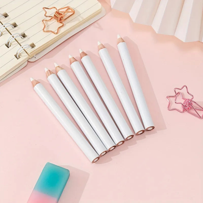 White Chalk Marking Pencils , Comfortable Design -  for Sewing, Fabric Work, Dressmaking,And Quilting pattern quilting templates