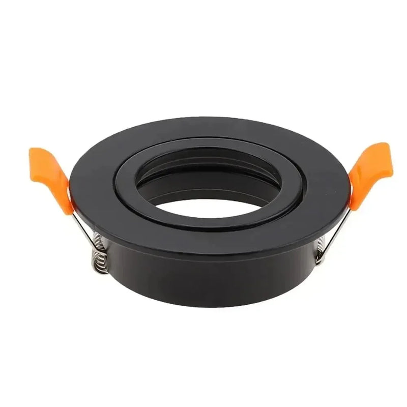 ស៊ុមភ្លើងពិដាន LED រាងមូល ពណ៌ខ្មៅ ស ប្រាក់ 1/5/10 ដុំ MR16 GU10 ចង្កៀងទ្រអំពូល Downlight GU10 Spot Light