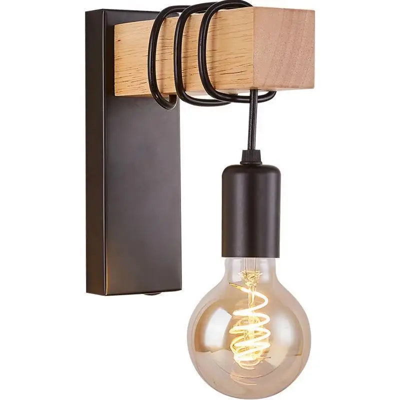 ចង្កៀងពិដានឈើ JOYINLED 3 អំពូល E27 ធ្វើពីដែកខ្មៅ ចង្កៀងពិដានបន្ទប់ទទួលភ្ញៀវ ចង្កៀងតុបតែងពិដានព្យួរ