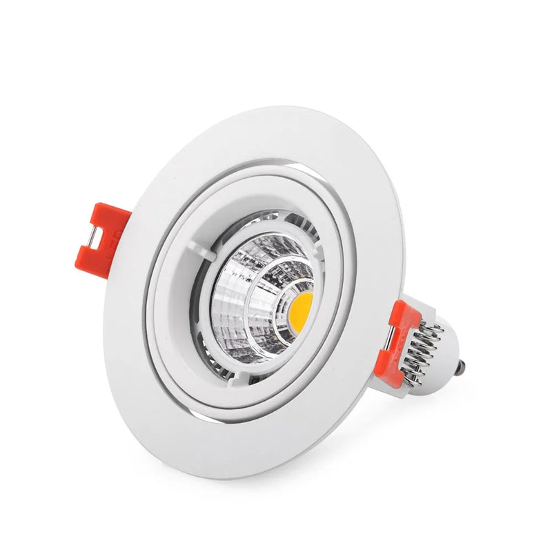 ស៊ុមភ្លើង LED រាងមូល JOYINLED GU10 MR16 សម្រាប់ពិដាន តុបតែងភ្លើងពិដាន ពណ៌ខ្មៅ ស សម្រាប់អំពូល LED Halogen