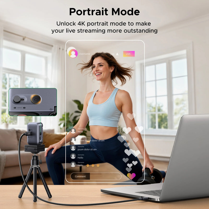 UGREEN FineCam Pro AI Smart PC 2K 4K Webcam, Auto Framing AI Noise-Canceling Mic PDAF Focus,Gesture Control for Streaming Camera