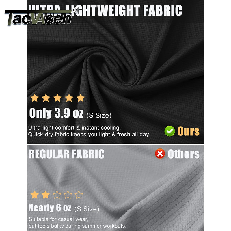 TACVASEN Men's UPF 50+ Short Sleeve Workout Shirts Dry Fit Lightweight Breathable Athletic T-Shirts Running Gym Summer Sun Shirt