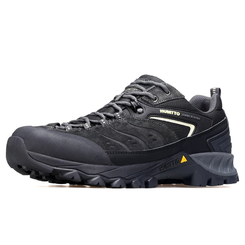 HUMTTO Outdoor Sneakers for Men Genuine Leather Hiking Boots Mens Luxury Designer Climbing Trekking Sports Safety Work Man Shoes