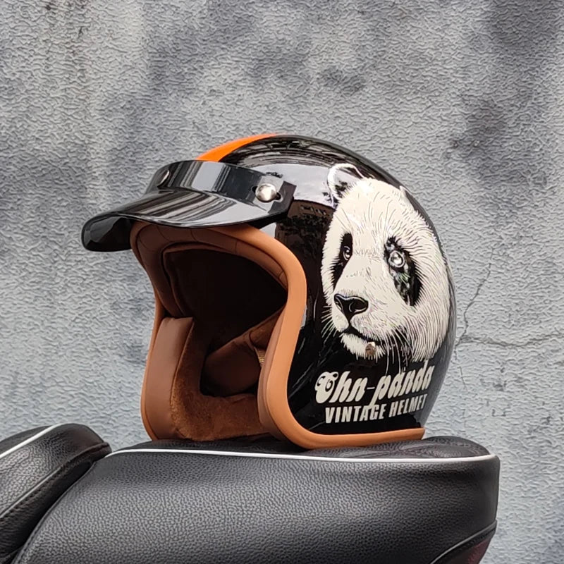 DOT Approved Retro Motorcycles Helmets 3/4 Open Face Helmet Moto Suitable For Men And Women