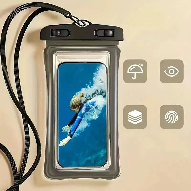 Mobile Phone Waterproof Bag, Touch Screen Waterproof Cover, 8-Level Waterproof Without Airbag, Takeaway Swimming and Drifting Pr