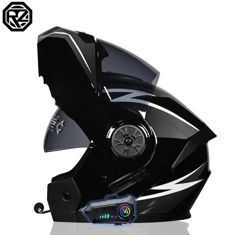 ORZ-161 motorcycle Bluetooth full face helmet ABS material modular flip helmet Casco Moto DOT approved