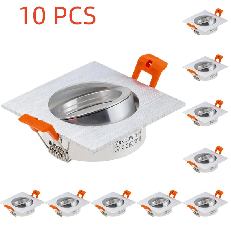 ស៊ុមតុបតែងភ្លើង LED រាងការ៉េ JOYINLED 1/10PCS GU5.3 MR16 GU10 ចង្កៀងពិដានសម្រាប់បំភ្លឺ មានរន្ធដោត