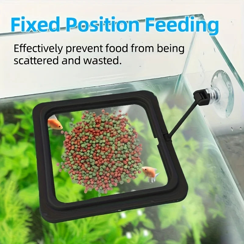 2pcs Floating Fish Food Feeding Ring System,No-Residue Aquarium Fish Food Dispenser.Non Slip Aquarium Feeding Ring.