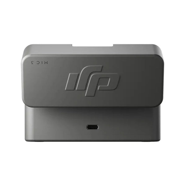DJI Mic 3 Charging Case Pairs receiver and transmitters and charges them, providing up to 28 hours of operation