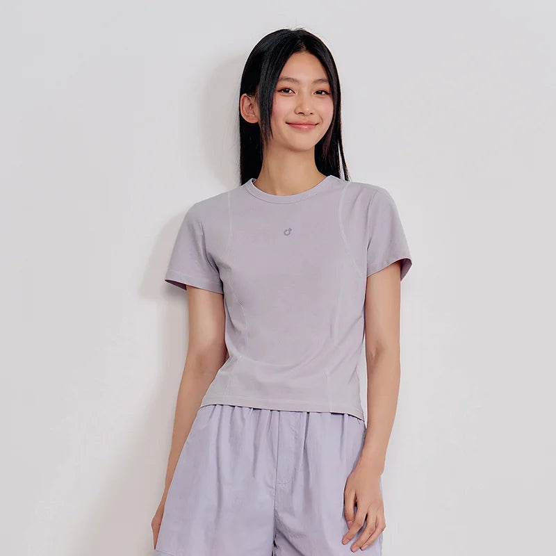 Semir Quick-Dry Short Sleeve T-Shirt Women Slim Fit UV Protection 2025 New Summer Athletic Top for Running or Gym Workouts