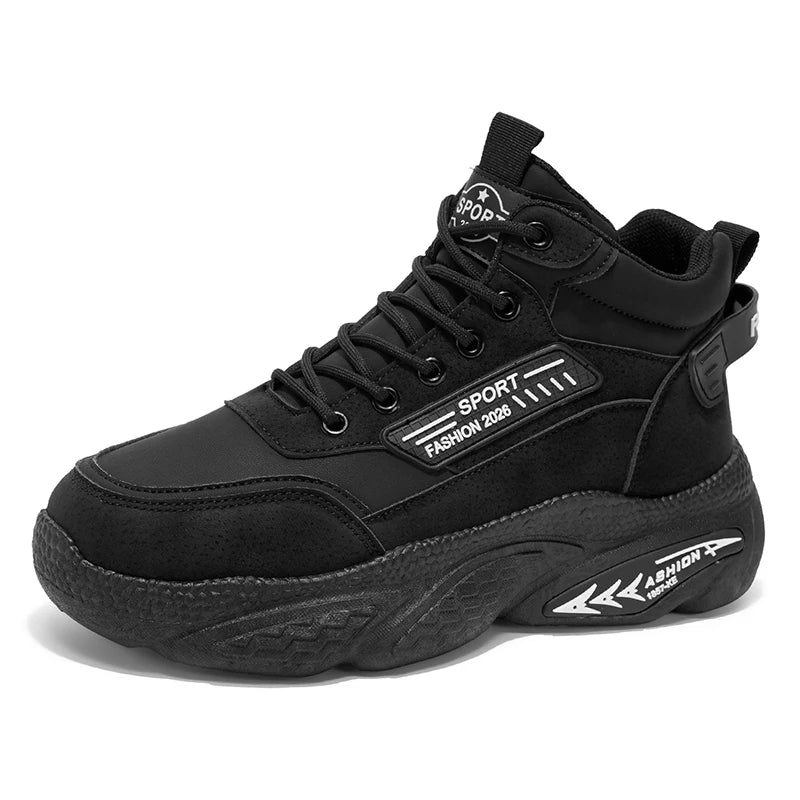 Men's high-top casual sports shoes four seasons new soft-sole non-slip outdoor running shoes fashion students versatile sneakers